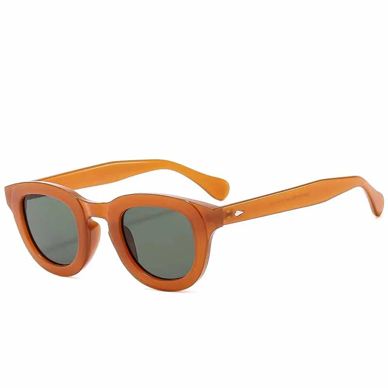 Neue Marke Sonnenbrille Nieten Oval Rahmen Dicken Rahmen Persönlichkeit Mode Multi Farbe Sonnenbrille Klassische Retro Stil Trendy Weibliche