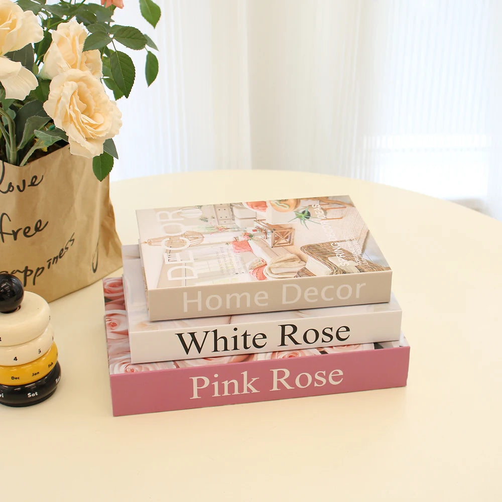 3 Teile/satz Mehrere Größe Gefälschte Bücher Set Kaffee Tisch Bücher Villa Hotle Simulation Bücher Set Schießen Requisiten Wohnzimmer Dekor