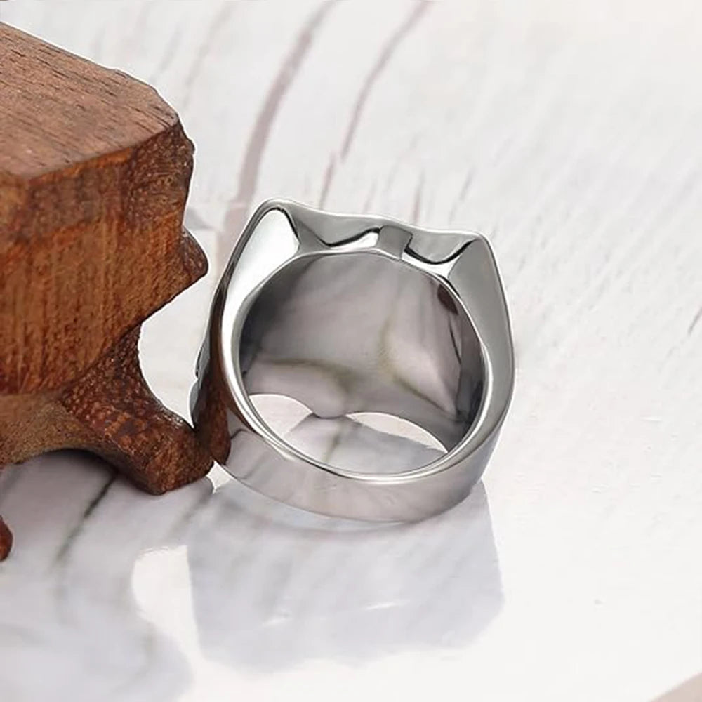Viking Cross Anchor Shield Ring Stainless Steel Vintage Hiphop Teens Jewelry Rings Party Gift for Boyfriend Men Women Wholesale