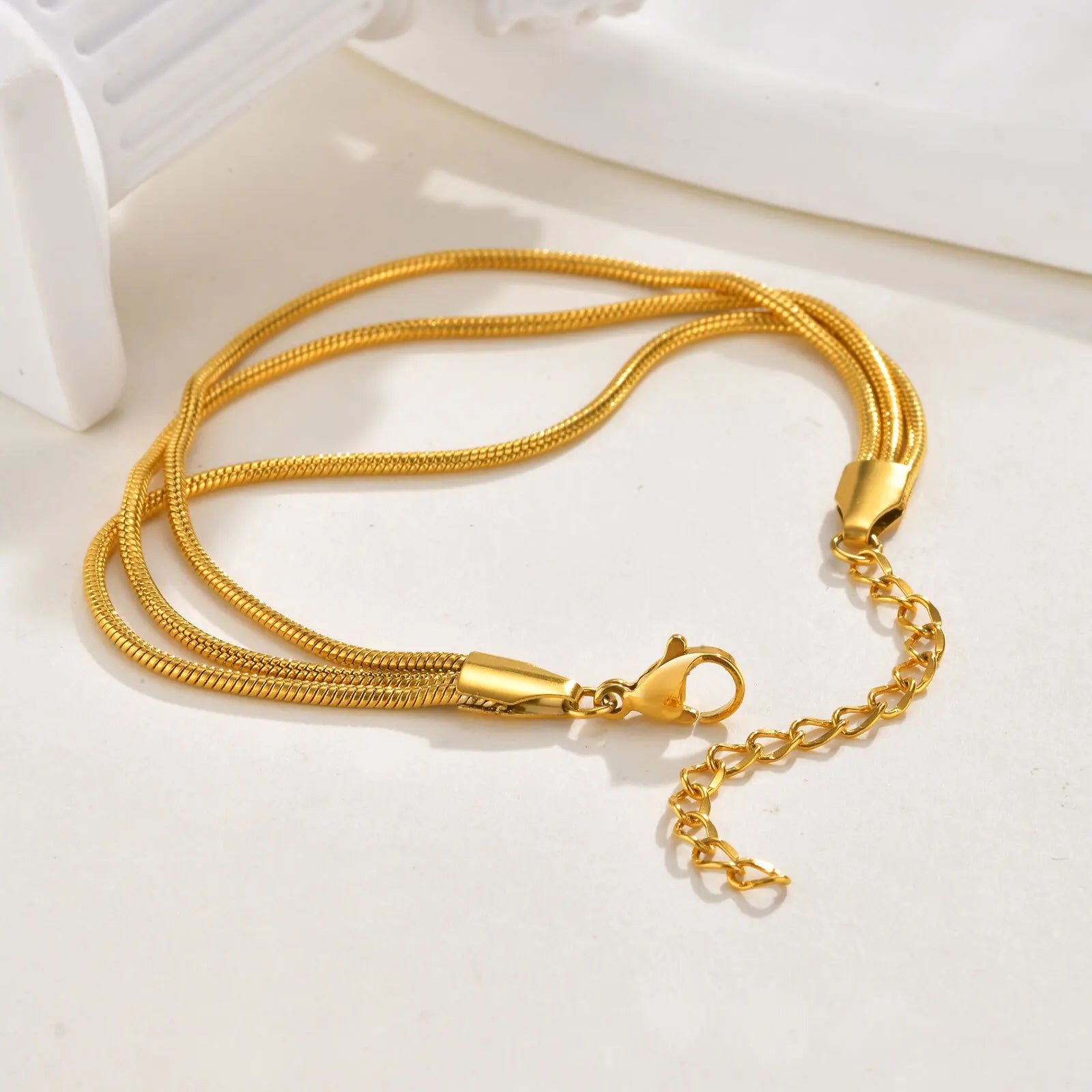 Vnox Fashion Layered Stacking Snake Chain Bracelets Stainless Steel Charm Hand Jewelry Trendy Bracelets For Women Gifts To Mom