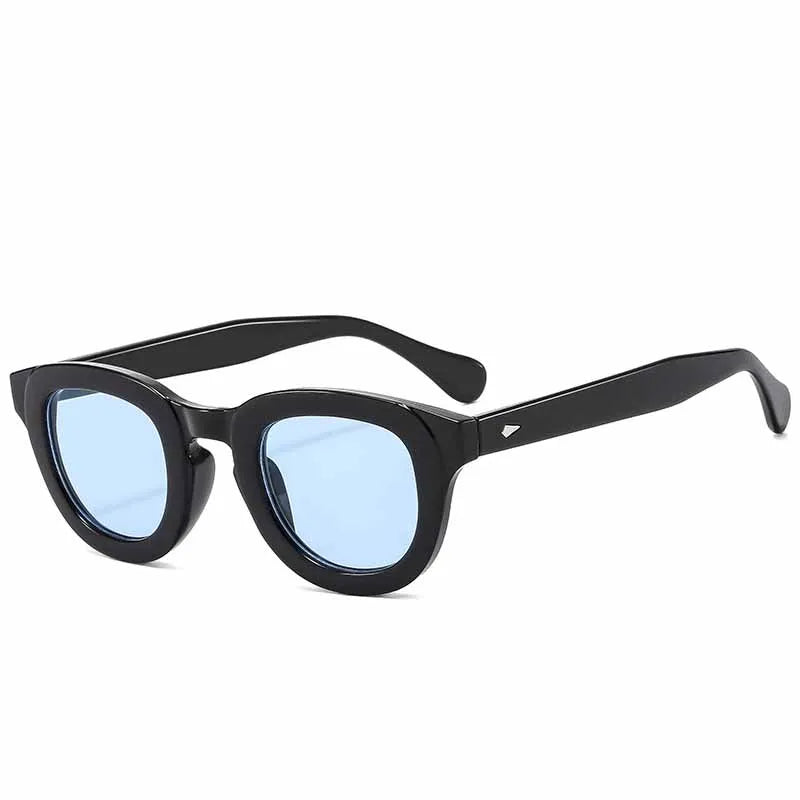 Neue Marke Sonnenbrille Nieten Oval Rahmen Dicken Rahmen Persönlichkeit Mode Multi Farbe Sonnenbrille Klassische Retro Stil Trendy Weibliche