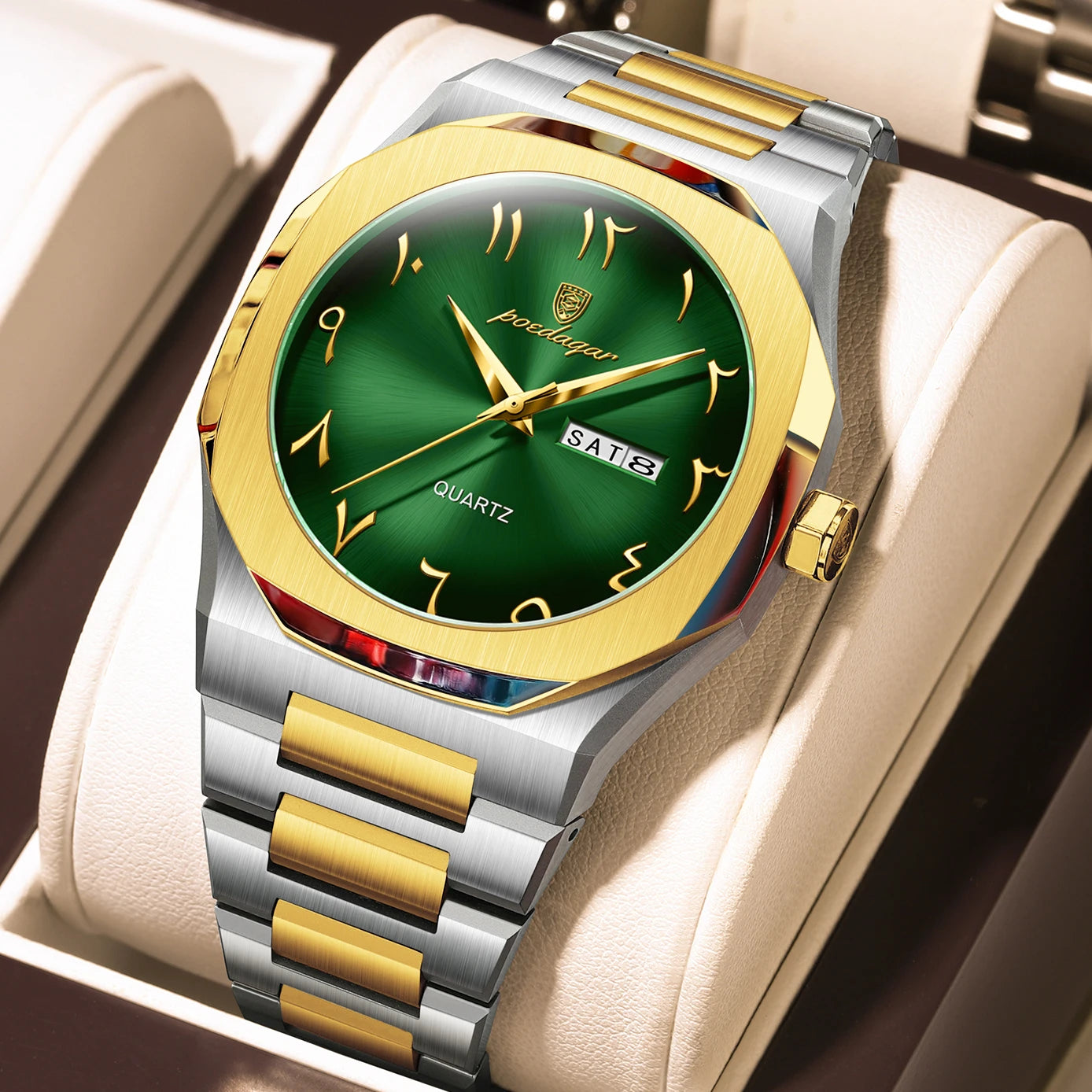 POEDAGAR Military Watch For Men Waterproof Luxury Week Calendar Man Wristwatch Quartz Stainless Steel Fashion Men's Watches Male - Madeinsea©