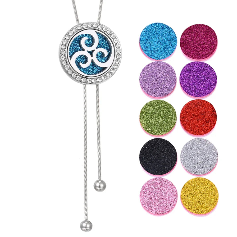 New Long Tassel Aromatherapy Necklace Perfume Essential Oil Diffuser Pendant Necklace Scent Aroma Jewelry Women Tassel Necklaces