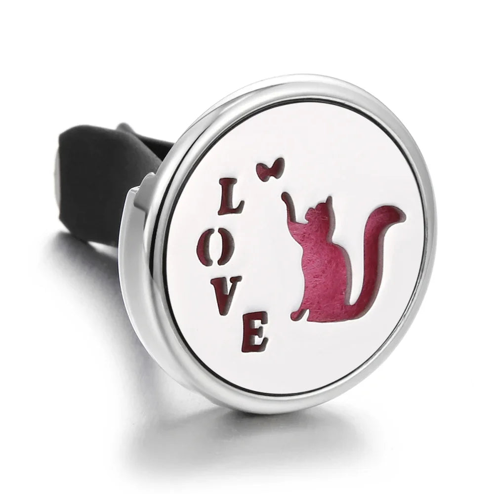 10PCS/LOT Wholesale Car Perfume Diffuser Car Clips Pendants Lockets Perfume Essential Oil Diffuser Aromatherapy Pendant Necklace