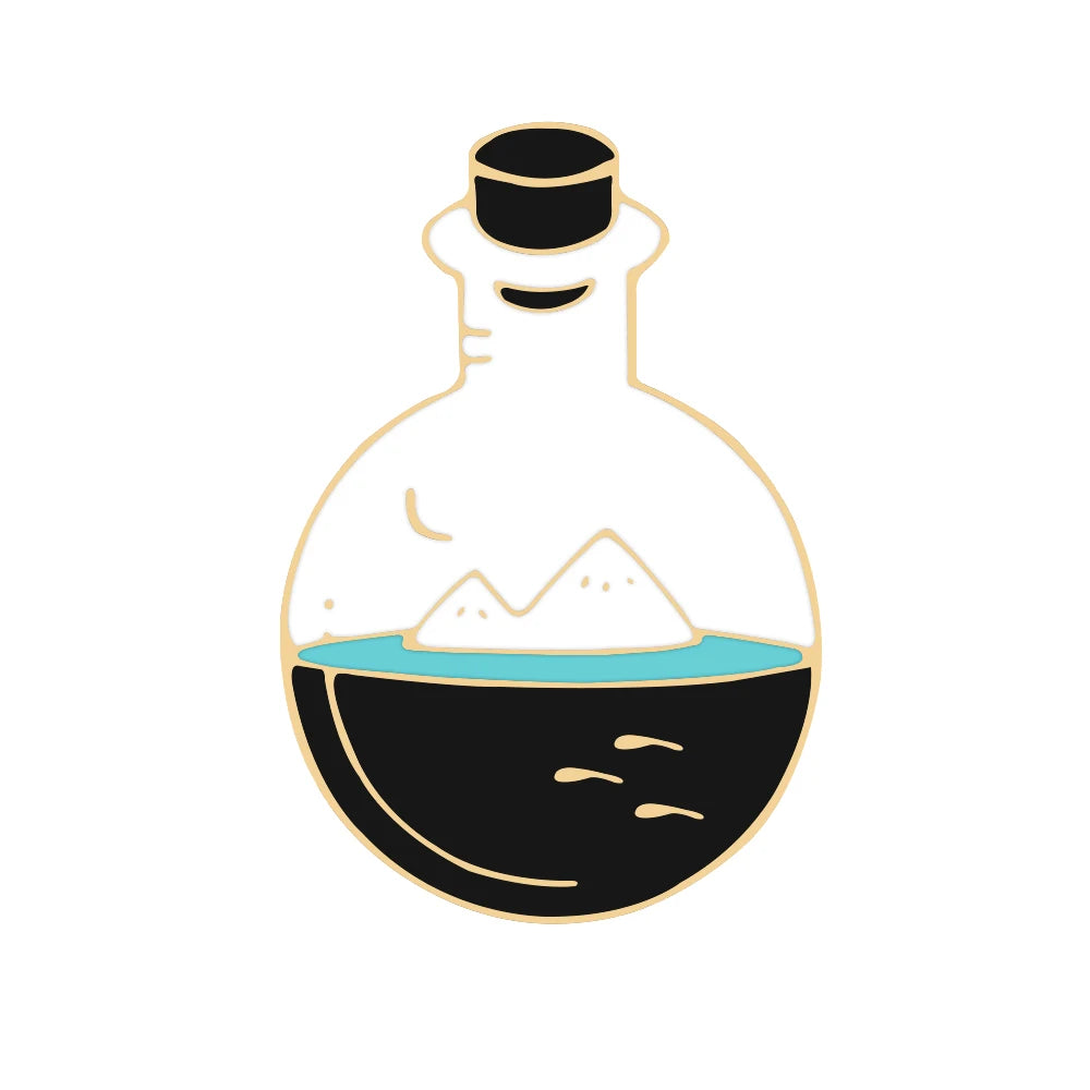 More Blue Starry Sky Enamel Pin Beatiful Drift Bottle Brooches Kid Backpack Decoration Jewelry Space Lover Collection Badge Pin