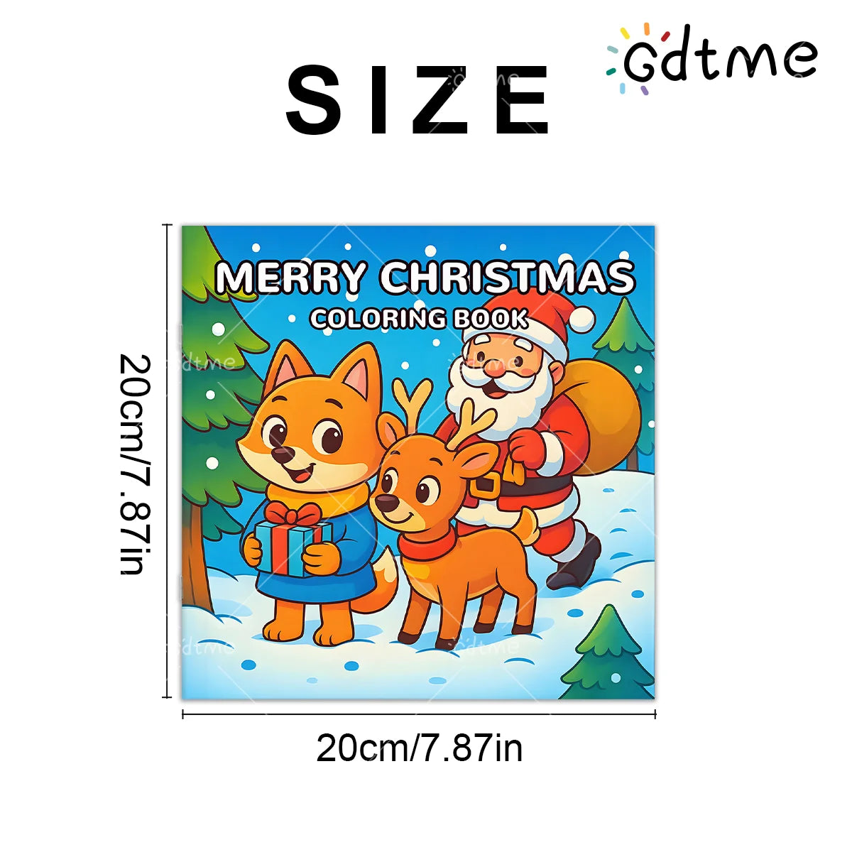 Frohe Weihnachten! Malbuch für Erwachsene und Jugendliche mit niedlichen Weihnachtsfiguren – Cartoon-Malbücher