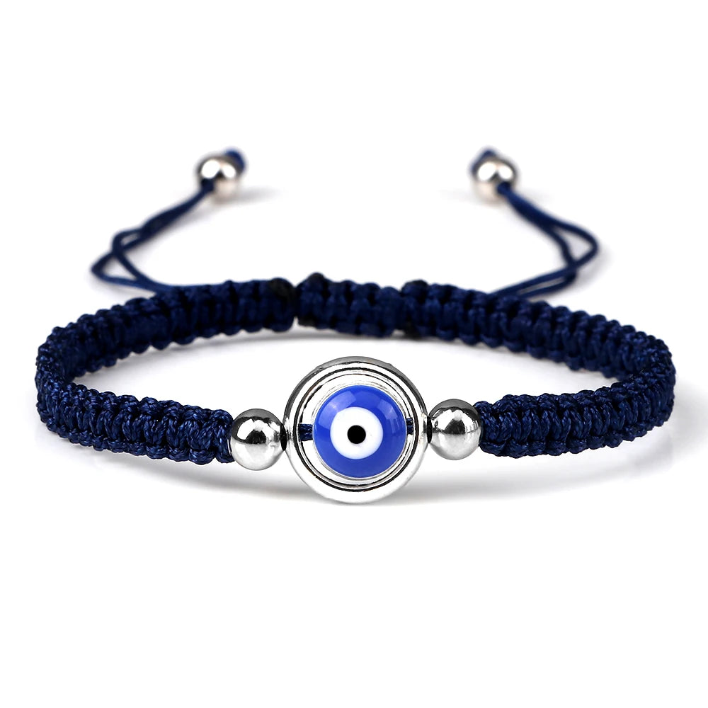 Classic Blue Turkish Evil Eyes Bracelets for Women Hand of Fatima Lucky Red Braided Rope Chain Bracelets Female Handmade Jewelry