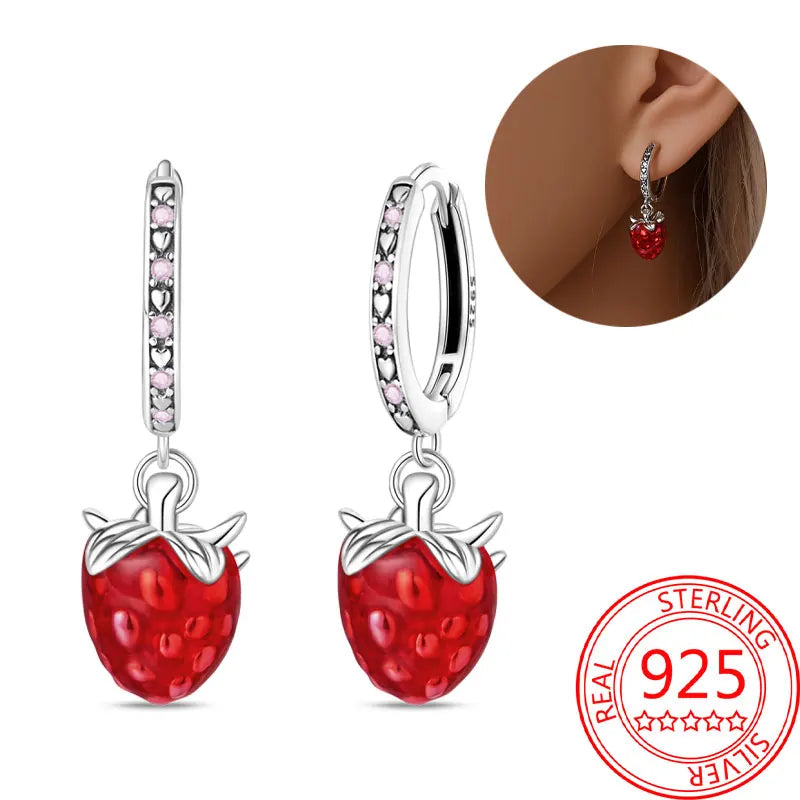 Hot Sale Bee Earrings For Girl Lovely Yellow Black Dancing Bee Happy S925 Hoop Earrings Birthday Gift Silver Jewelry