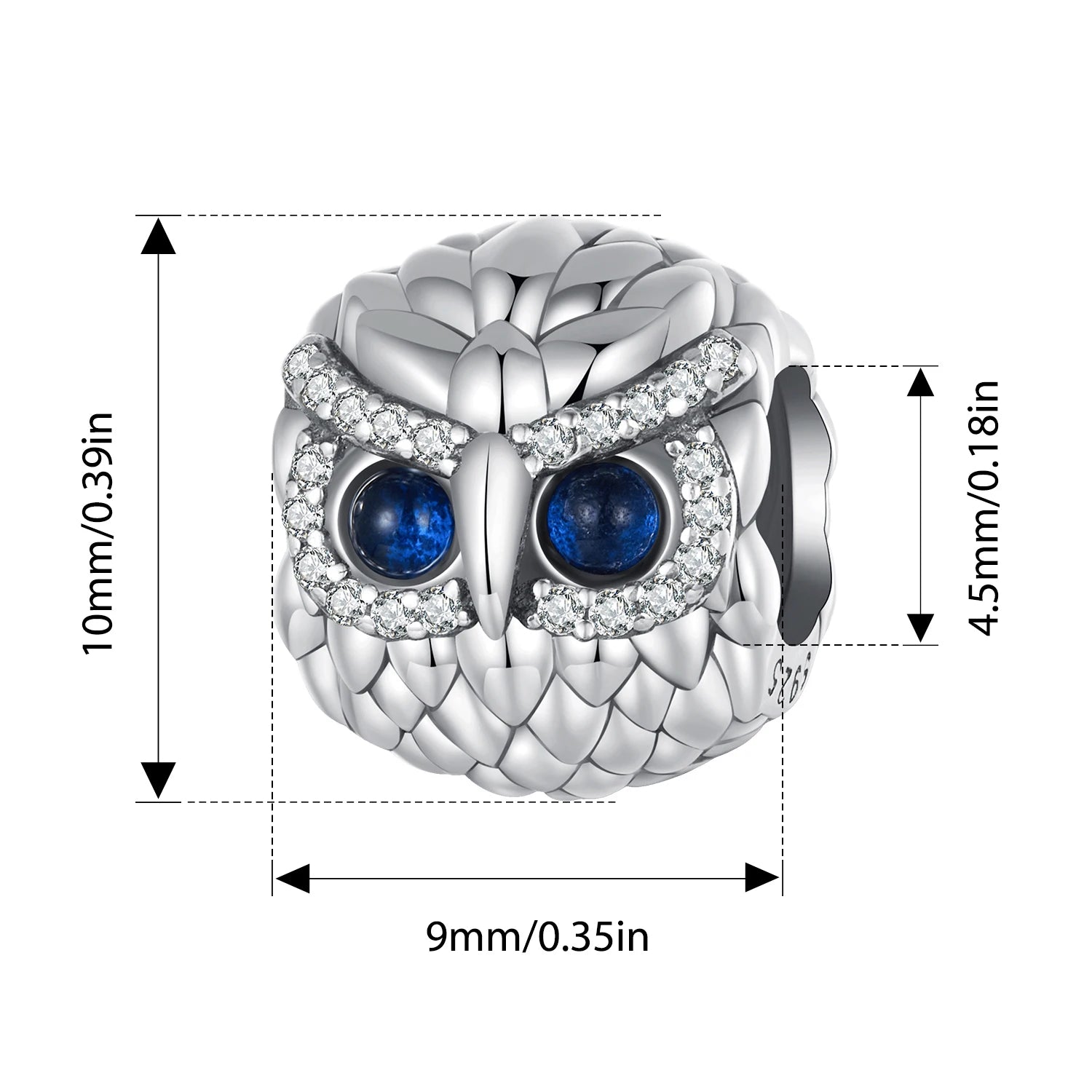 BISAER 925 Sterling Silver Vintage Phoenix Flying Dragon Charm Bead Lion Crown Snake Pendant For Women DIY Bracelet Fine Jewelry