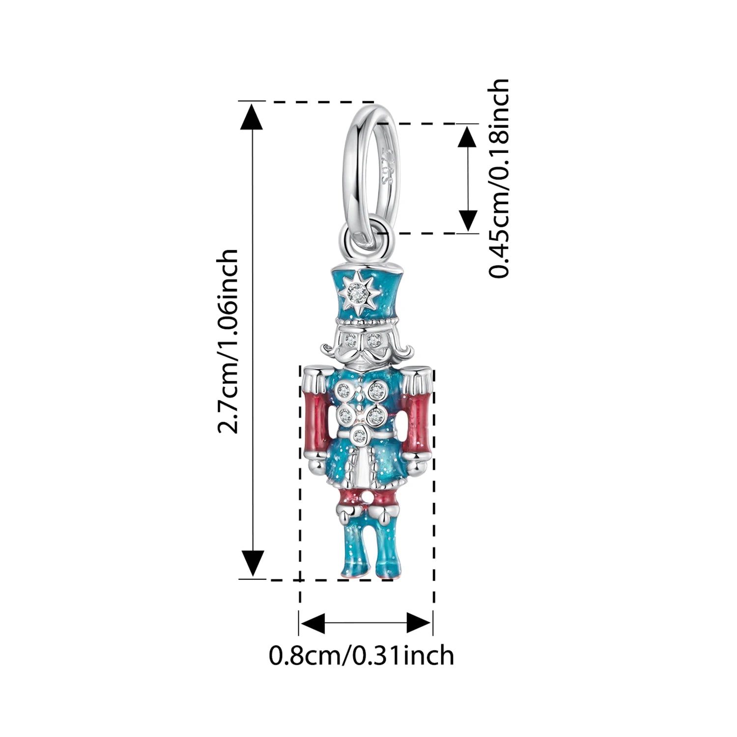 BAMOER 925 Sterling Silber Romantischer Schlossanhänger Rosa Schleifen-Zwischenperlen Kreuz-Glaubensanhänger für Halskette DIY Schmuckzubehör