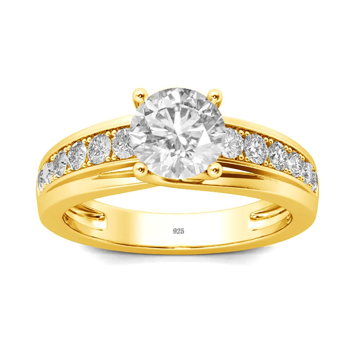 Szjinao Real 1 Carat Moissanite Ring For Women 100% 925 Sterling Silver Sparkling Lab Diamond Wedding Jewelery Female 2024 Trend - Madeinsea©