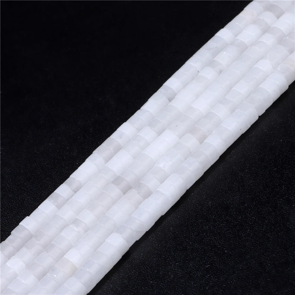 6x3mm Natural Sea Sediment Turquoises Amethysts Jaspers Stone Cylinder Flat Spacer Disk Bead For Jewelry Making DIY Accessories