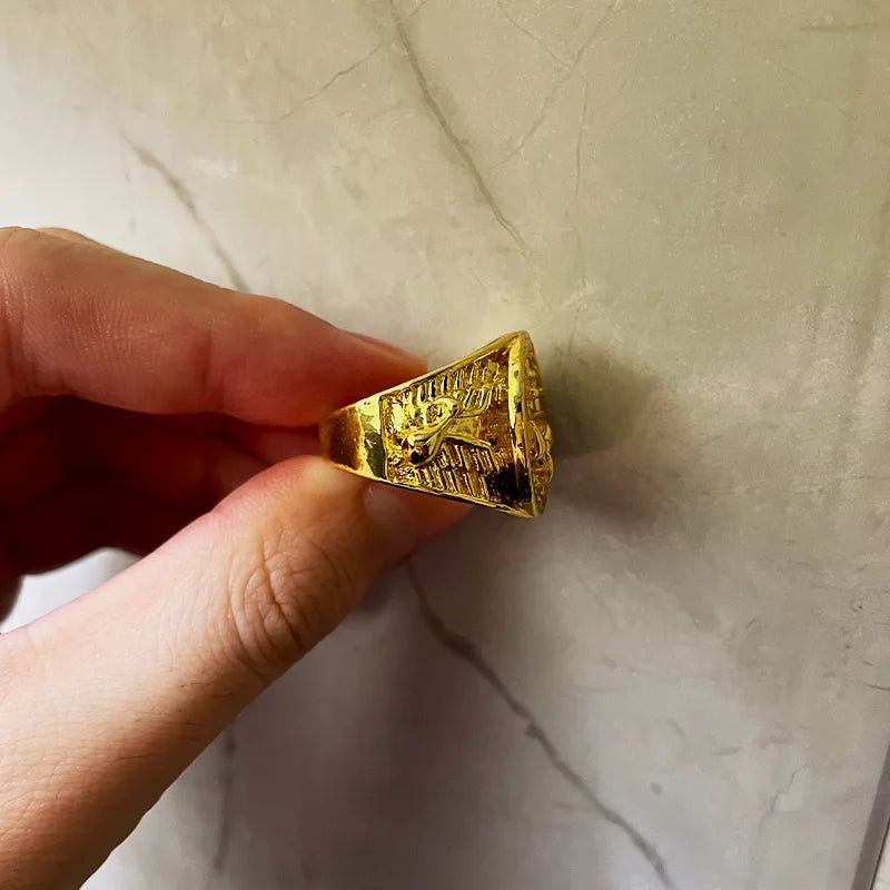 Retro Anchor Navy Marine Large Ring For Men Gold Color Punk Gothic Rock Hiphop Ring Pirate Biker Accessories Jewelry Man Gift