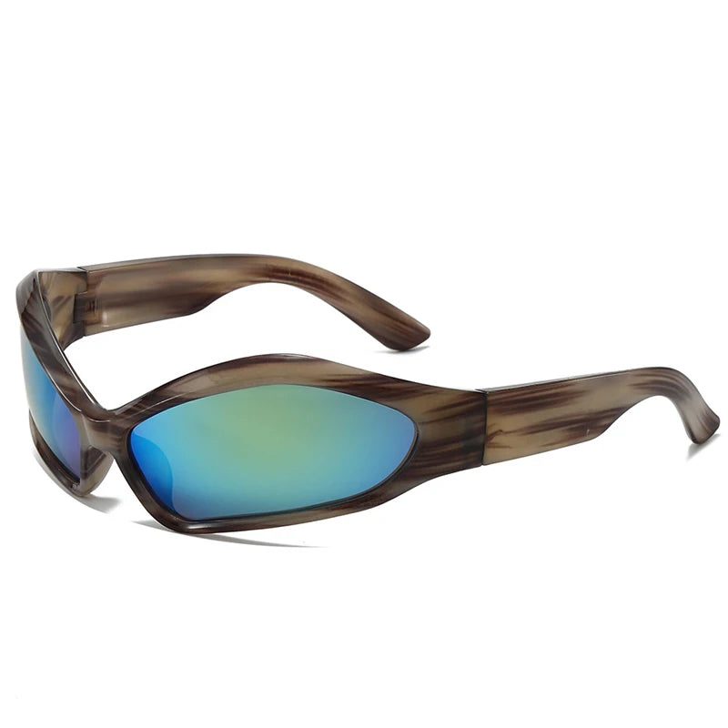 2025 New Men's Y2K Punk Sunglasses Outdoor Cycling Sports Sun Glasses Women Vintage Shades Trendy Goggle Eyewear 2000S Aesthetic