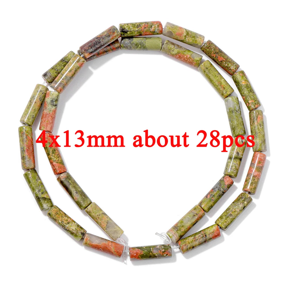 Wholesale Natural Unakite Stone Bead Green Jasper Loose Spacer Beads For Jewelry Making DIY Bracelet Necklace Accessories Supply