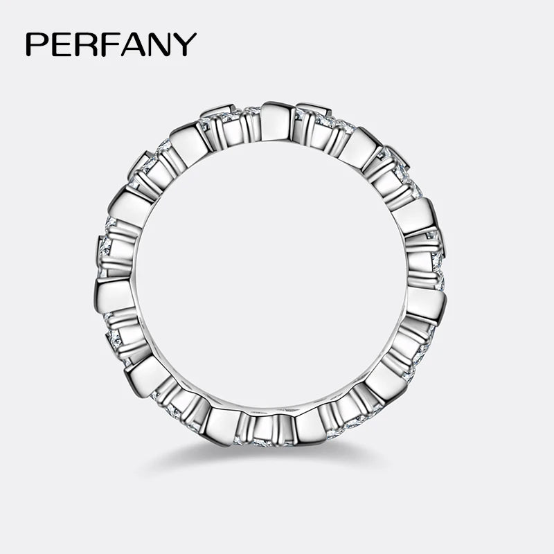 PERFANY 3.08CT All Moissanite Ring for Women S925 Pure Silver Laboratory GRA Diamond Fashion Wedding High-end Jewelry - Madeinsea©