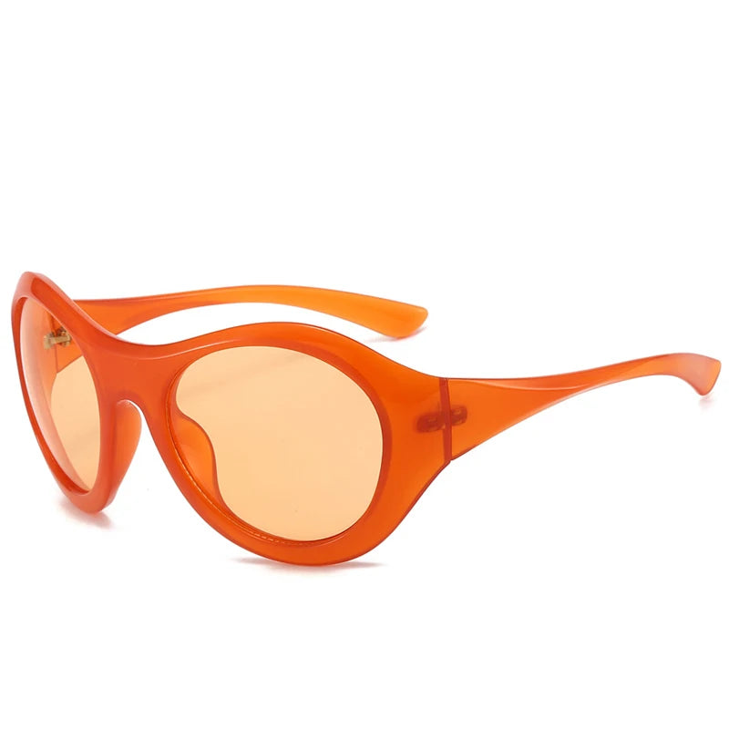2025 Luxusmarke Design Beliebte übergroße ovale Sonnenbrille Frauen Mode Y2K Punk Männer Outdoor Sports Sonnenbrille Shades UV400