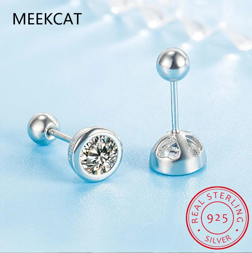 Real Moissanite Stud Earrings for Women Men 925 Silver Trendy Bubble D Color Moissanite Diamond Earring Jewelry Gifts