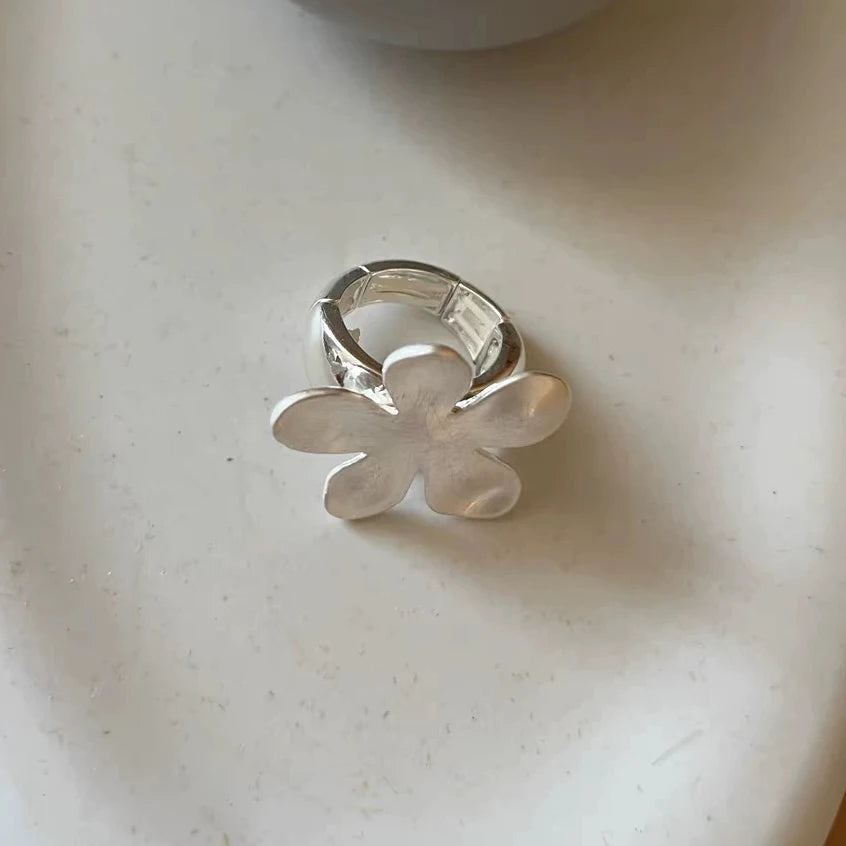 Bague en argent sterling 925 BF CLUB pour femme, bijou en forme de fleur, ouvert, fait à la main, hypoallergénique, idéal pour une fête ou un anniversaire