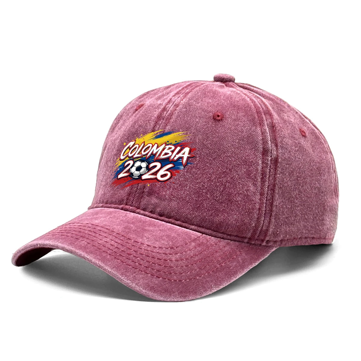 new Colombia Soccer Fan 2026 Football Support Washed Cotton Baseball Cap Adjustable Unisex Casual Sports Hat