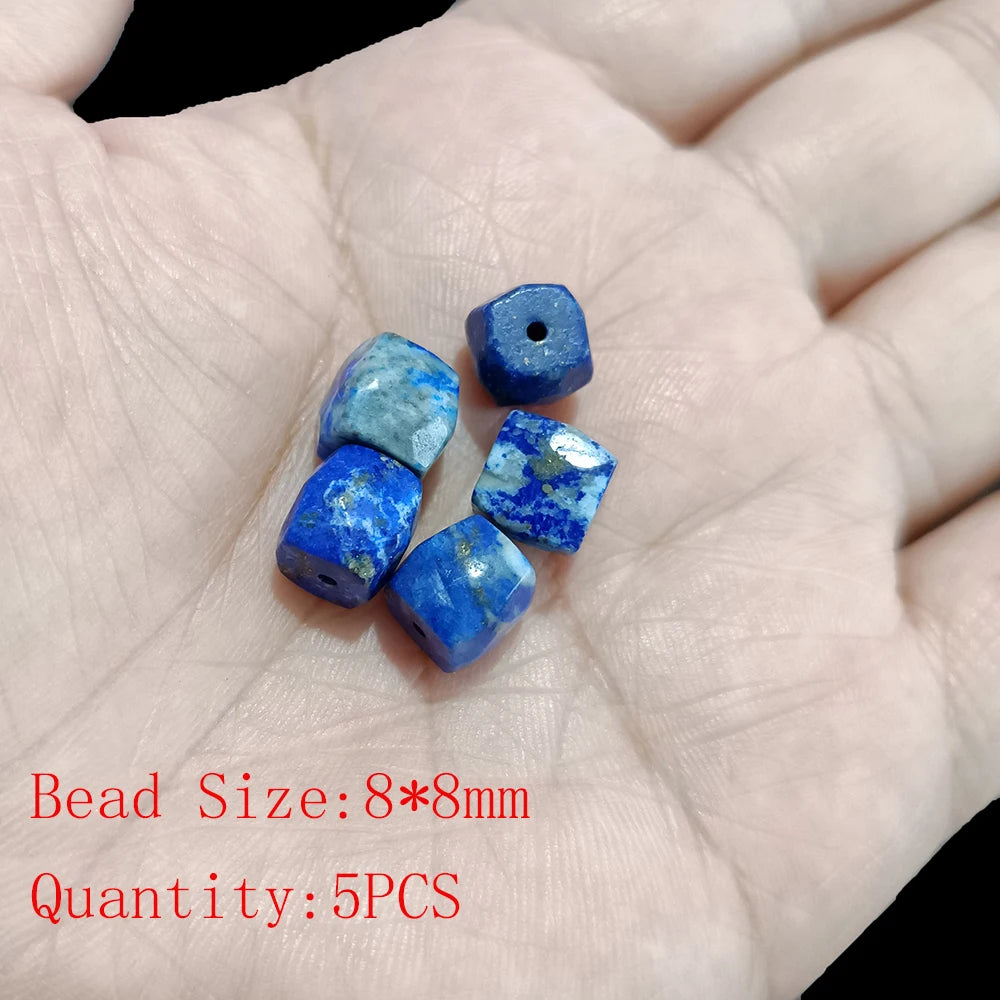 45 Styles Natural Lapis Lazuli Beads Blue Round Rondelle Faceted Loose Spacer Stone Bead For Jewelry Making Accessories Supplies
