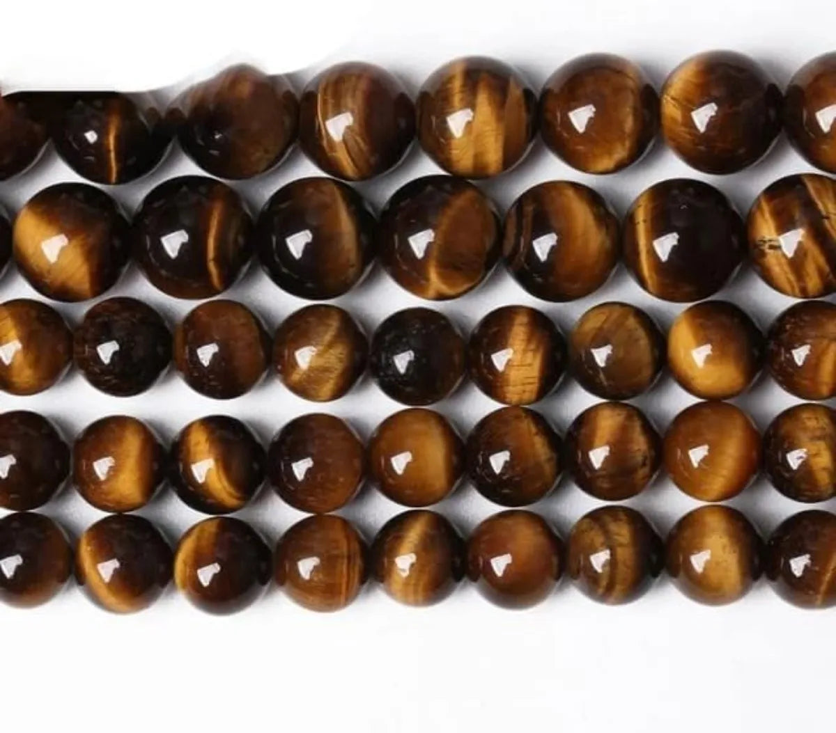 Perles rondes en œil de tigre naturel, 6/8/10 mm, pour la création de bijoux et bracelets à breloques.