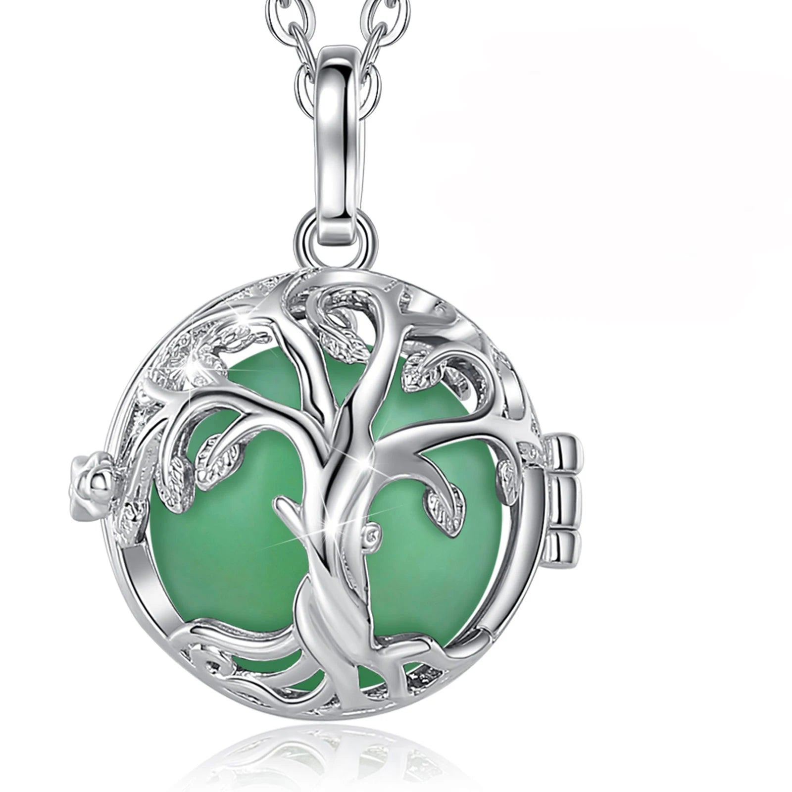 Eudora Tree of Life Cage Amethyst Necklace Energy Healing Crystal Stone Obsidian Lapis Pendant Spiritual Jewelry Meditation Gift