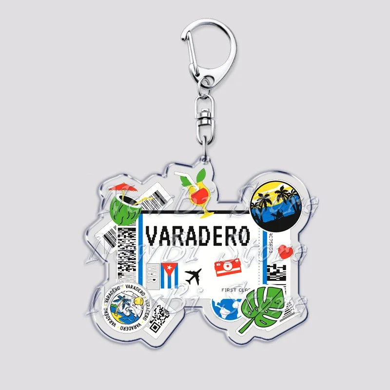 Hot Boarding Pass Keychains for Accessories Bag  NEW YORK TOKYO SEOUL PARIS LONDON Travel Souvenir Tickets Keyring Friends Gifts