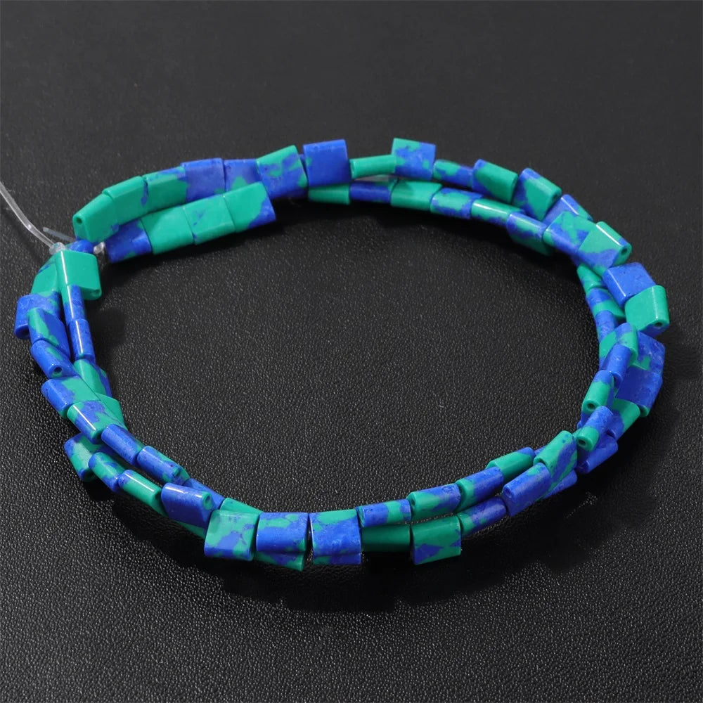 5MM Double Hole Square Bead Natural Tiger Eye Quartzs Imperial Jaspers DIY Beads For Jewelry Making Bracelet Necklace Handmade