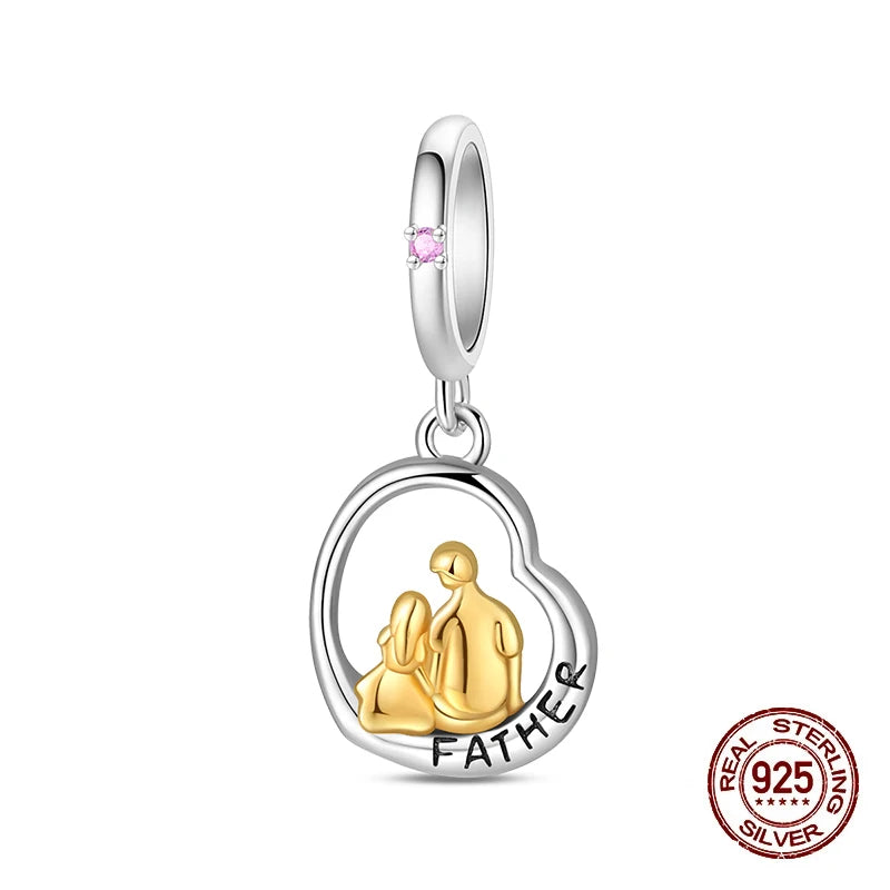 Neue Charms-Perlen aus 100 % 925er Sterlingsilber – ideal als Geschenk zum Vatertag, Muttertag oder für andere Anlässe. Passen perfekt auf Armbänder und eignen sich auch hervorragend zum Selbermachen von Schmuck.