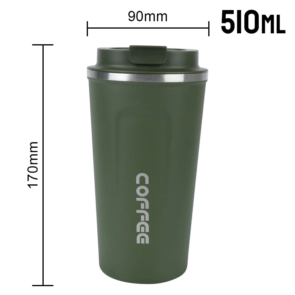 For Tea Water Coffee Thermo Cafe Double Stainless Steel Coffee Mug Car Thermos Mug Leak_Proof Travel Thermo Cup 380/510ML