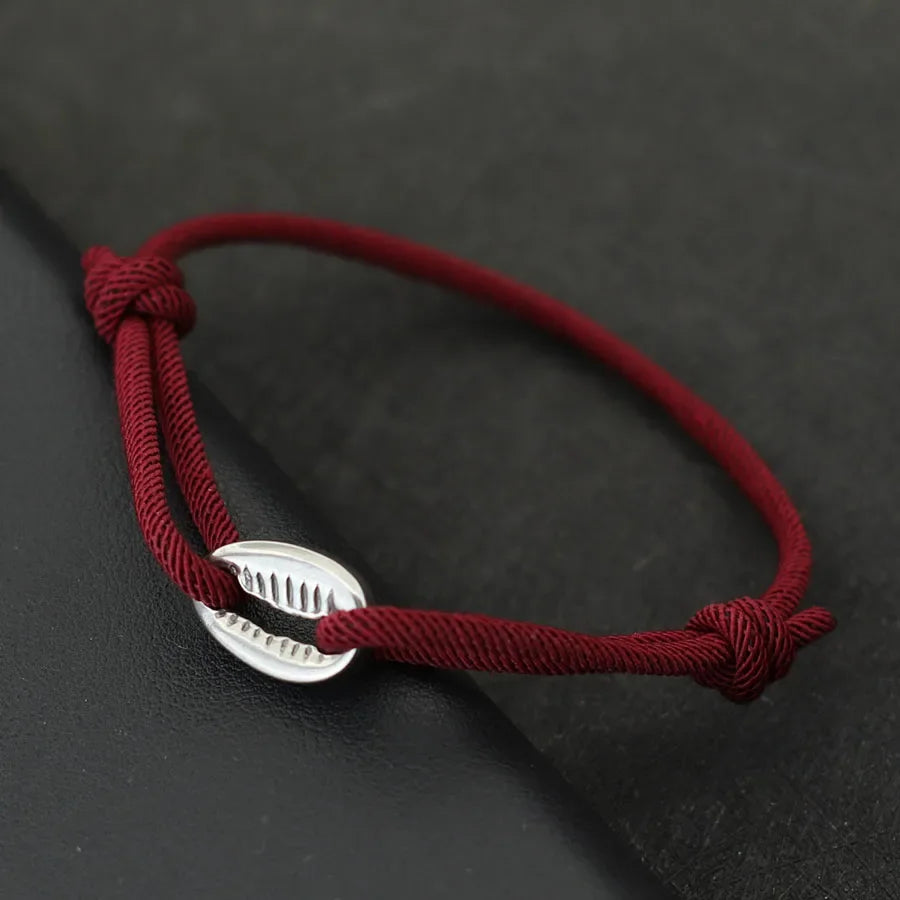 Handwoven Rope Macrame Bracelet Men Adjustable Nickel Black Shell Braclet Summer Beach Surfer Braslet Pulseira Corda Masculina