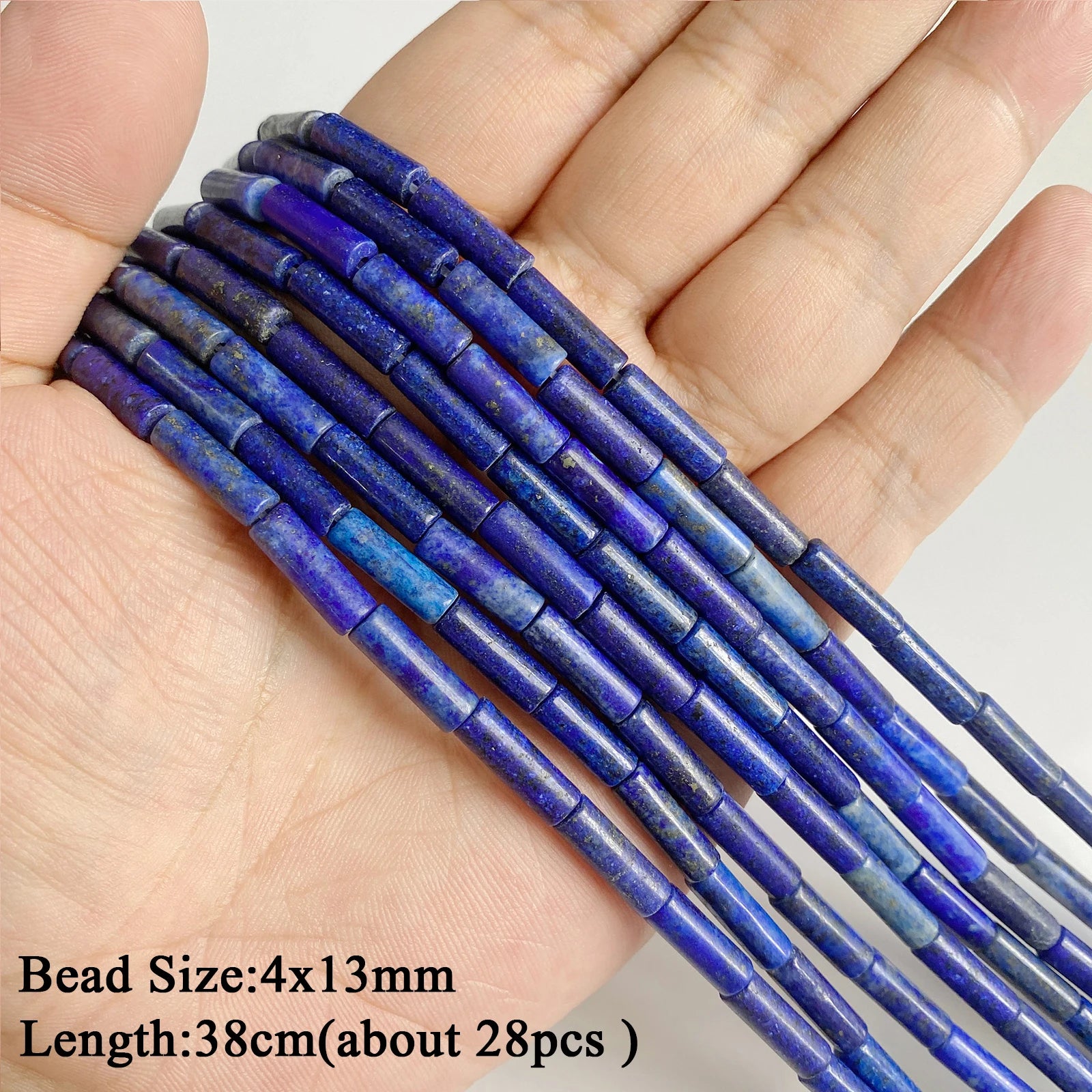 Natural Lapis Lazuli Healing Stone Bead Handmade Necklace Bracelet Bead Accessories For DIY Wisdom,Confidence,Prosperity Jewelry