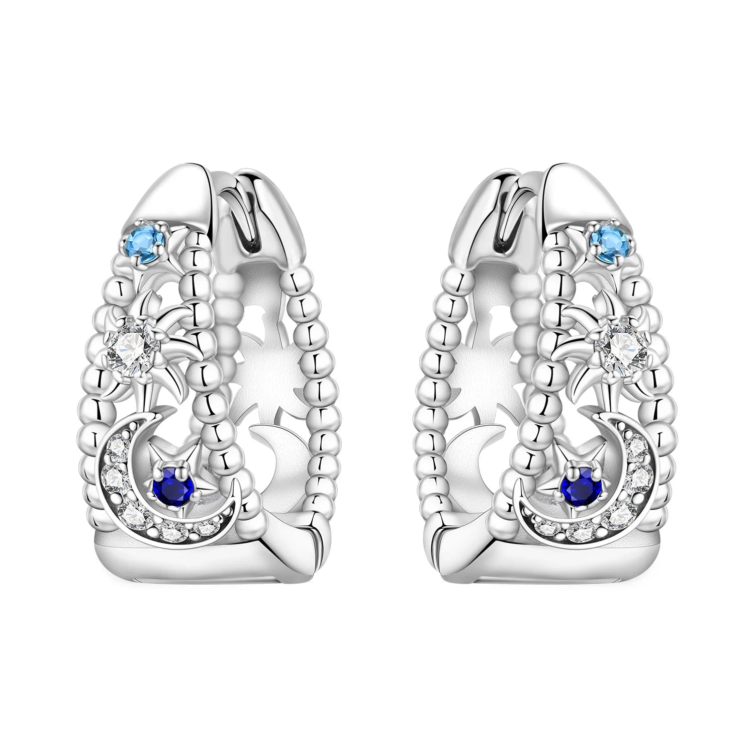 PANPOKI 925 Sterling Silver Vintage Carved Water Droplet Earrings Silver Hoop Earrings For Women Jewelry Original Party Gifts