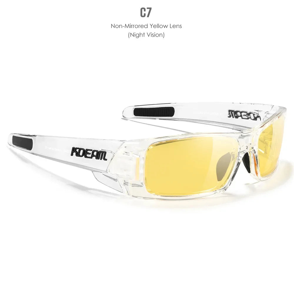 KDEAM Polarisierte Sonnenbrille für Damen und Herren, Autofahrerbrille, rechteckige Sonnenbrille für Herren, vielseitiger Augenschutz, UV400-Schutz