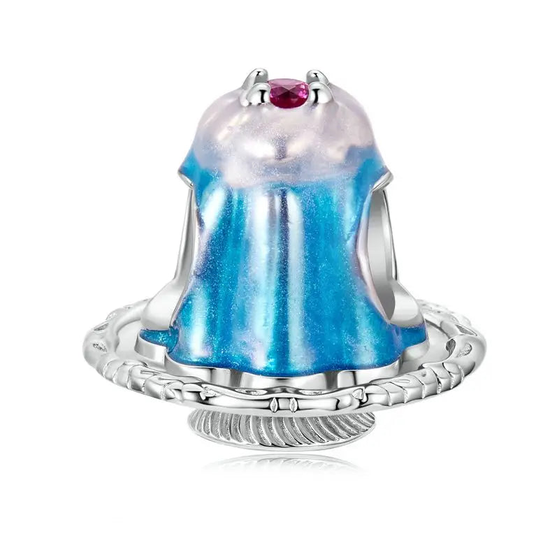 WOSTU Dessert Series 925 Sterling Silver Donut Pendant Croissant Charm Pudding Sweet Candy Bead For Bracelet Girl Jewelry Making