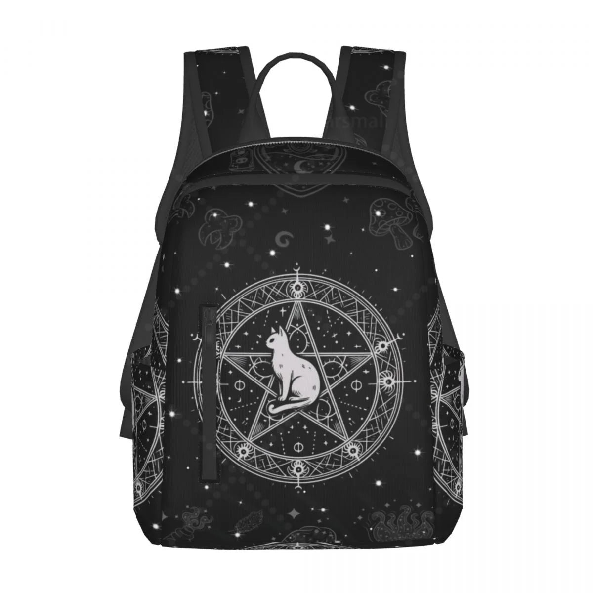 Black Hail Cat MoonTravel Backpack College Book Bag for Men Women Lightweight Casual Should Bags for Outdoor Sports Hiking