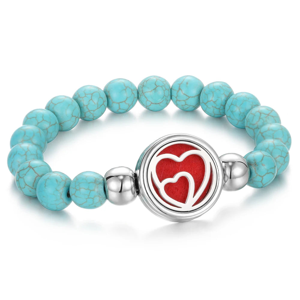 Aromatherapy Beaded Bracelet Aroma Jewelry Essential Oil Bracelet Elastic Beads Bracelet Perfume Aroma Diffuser Locket Bracelets - Madeinsea©