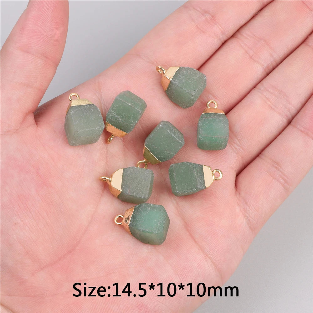 5pcs Natural Rough Stone Pendant Irregular Shape Healing Amethysts Labradorite Agat Quartz Pendants For DIY Handmade Necklace