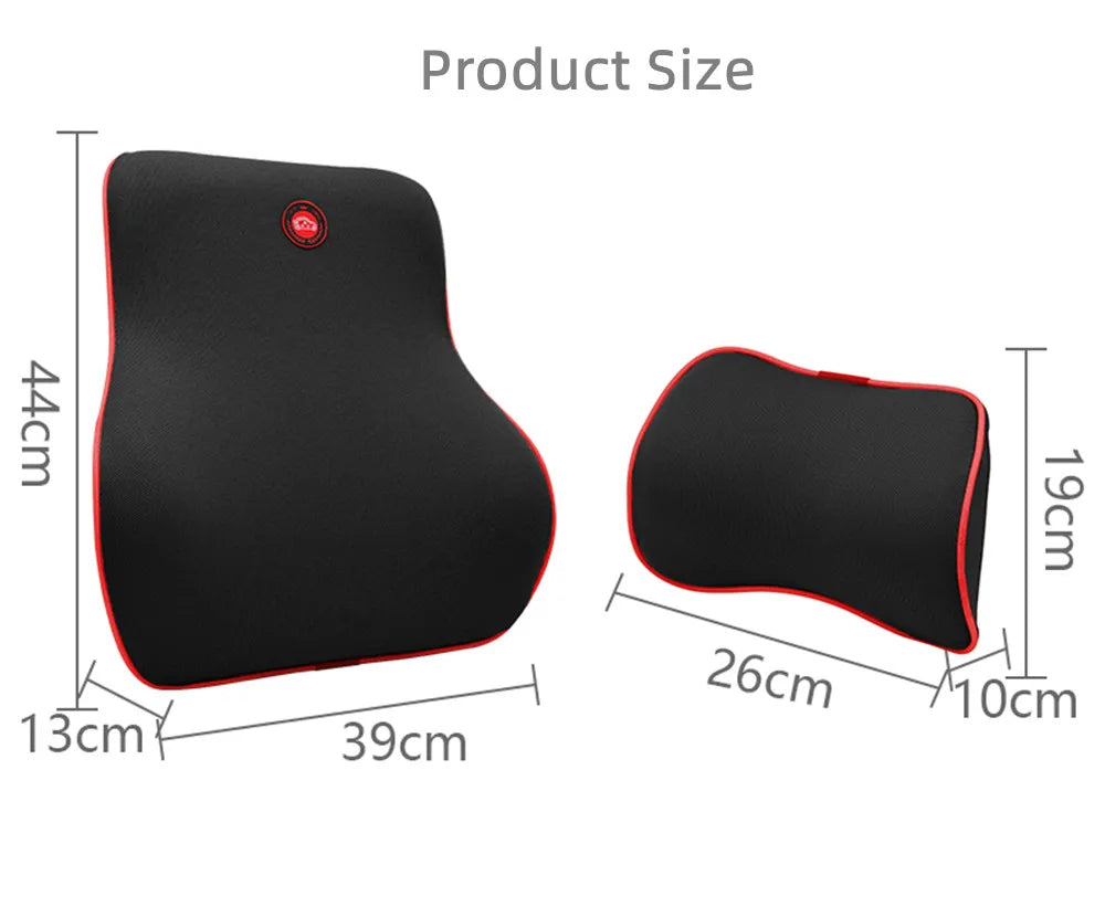 Memory Foam Car Seat Pillow Car Neck Pillow Protective Lumbar Back Support Breathable Car Headrest Cushion For Travel - Madeinsea©