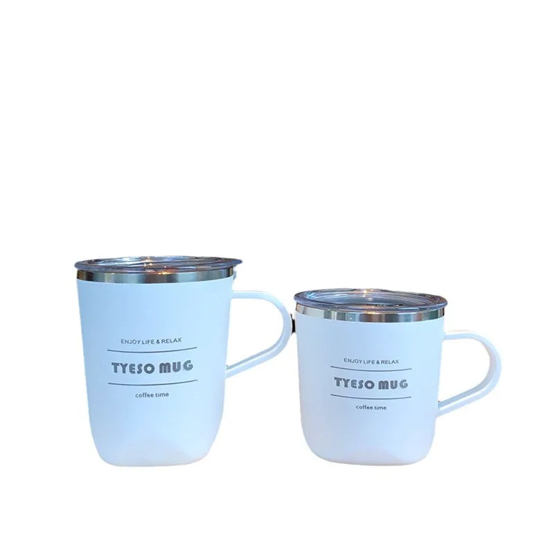 Tyeso Water Bottle 260/300ml Coffee Mug Stainless Steel Coffee Cup Travel Mug with Lid Insulated For Office Home Coffee Tea tool