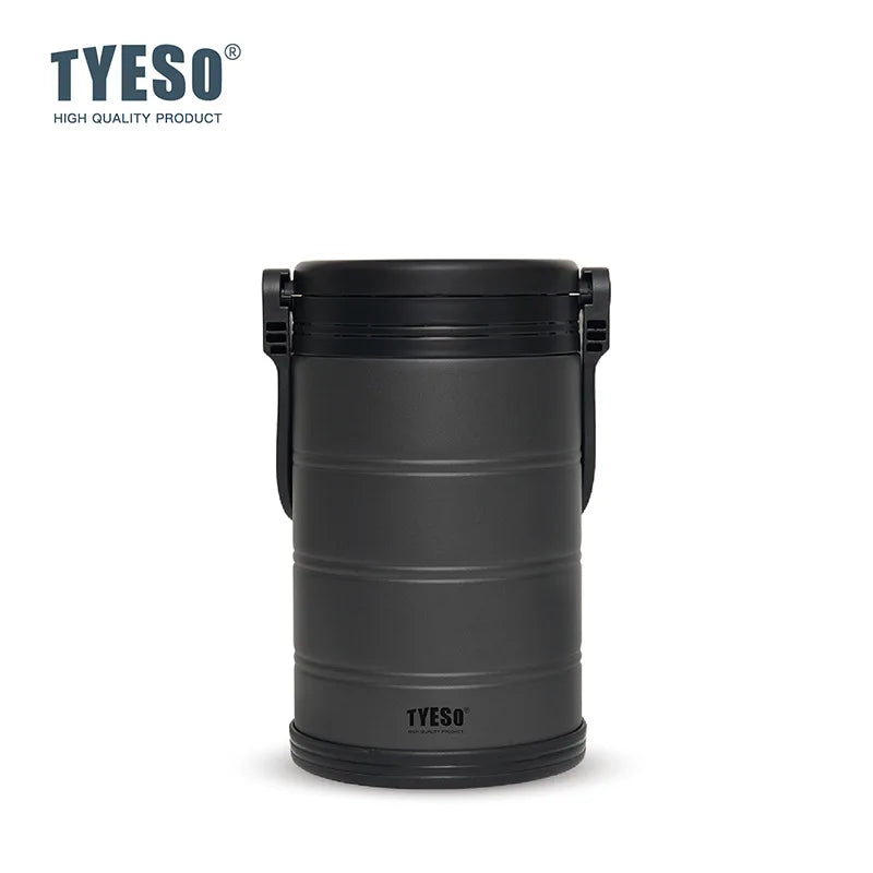 TYESO Large Capacity Vacuum Insulated Portable Cooler Portable Ice Box for Outdoor Camping Picnic Leakproof for Drinks Storage