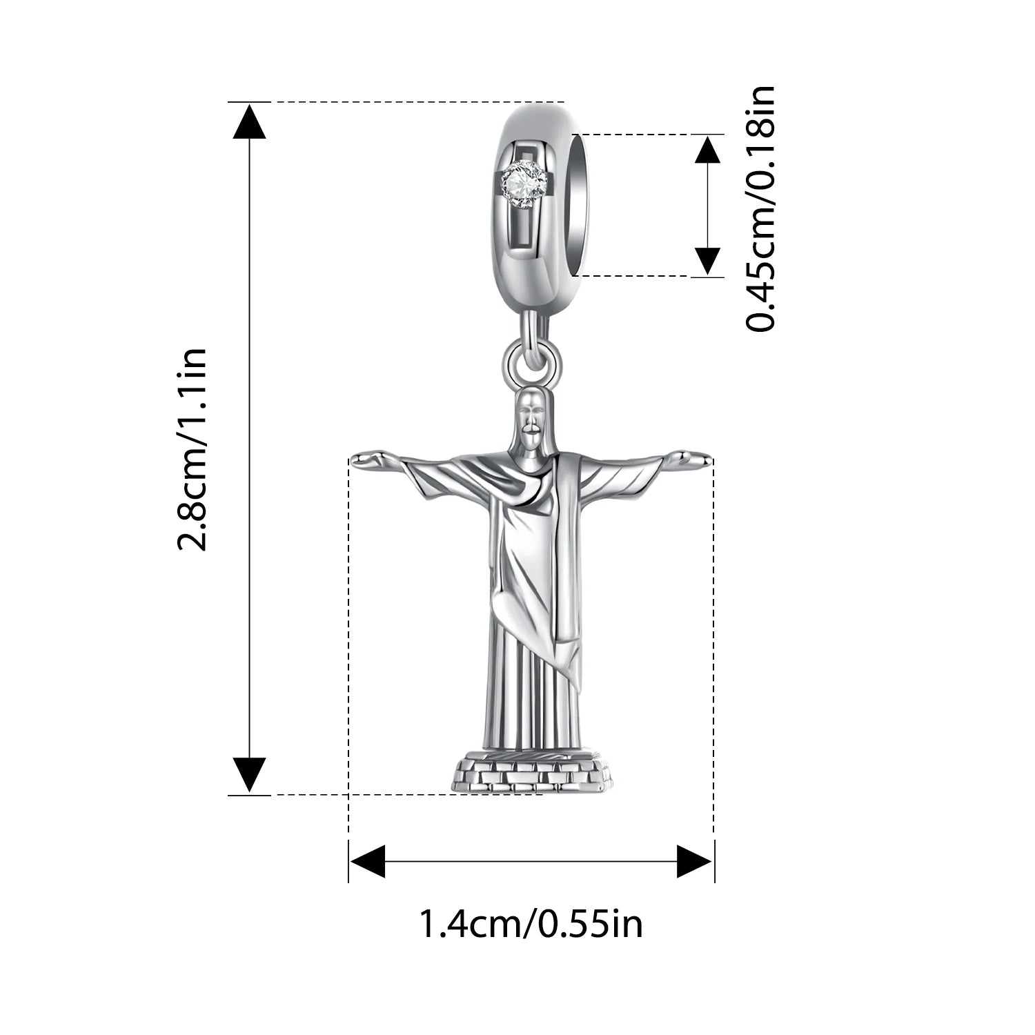 BISAER 925 Sterling Silver World Famous Building Style Charms Beads Eiffel Tower Big Ben Pendant Fit Bracelets DIY Fine Jewelry