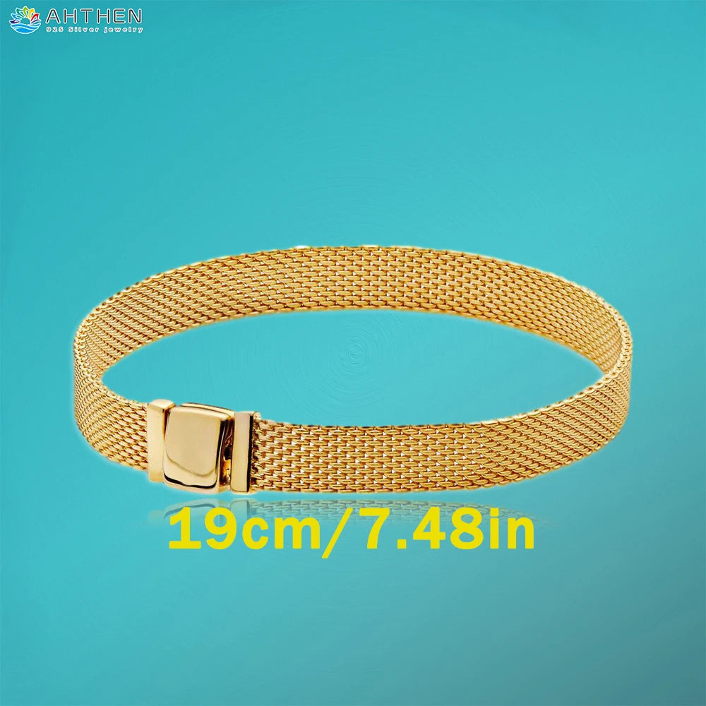 Ahthen 925 Sterling Silver Bead Silver Star Timeless Sparkle Heart Dangle Clip Charms fit Snake Chain Reflexions Bracelets