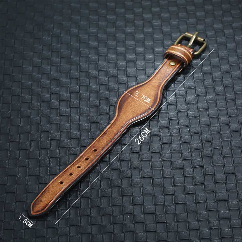 MKENDN Authentisches Wikinger-Lederarmband, verstellbar, braun, nordisches Krieger-Stil, Herren-Wikinger-Lederschmuck