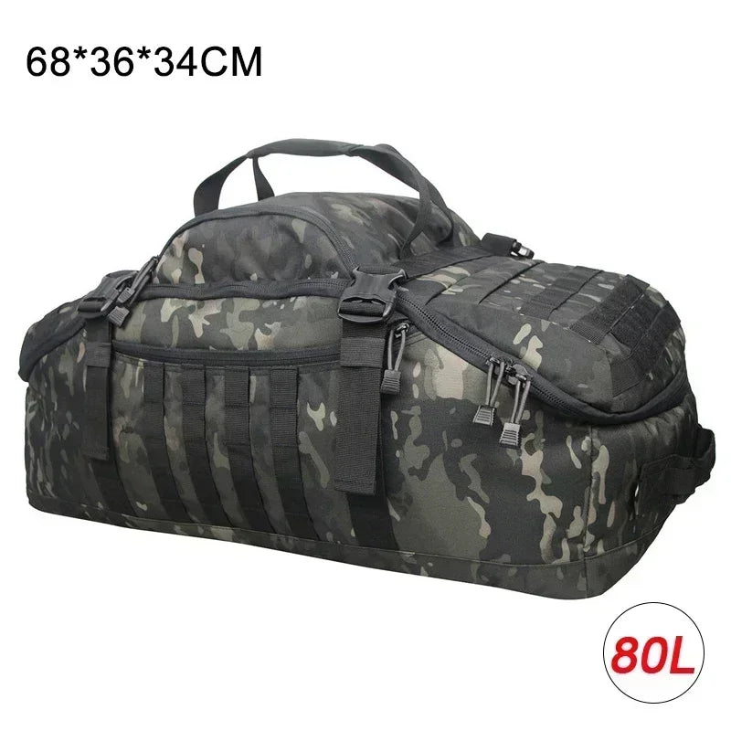 LQARMY 40L 60L 80L Men Sport Gym Bag Tactical Waterproof Backpack Sports Travel Bags Molle Camping Backpacks