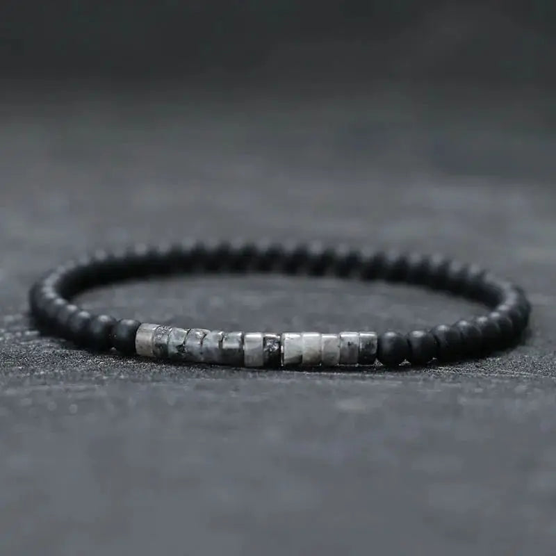 4mm 5 Style Handmade Onxy Beads Mens Bracelet Luxury Emperor Stone Simple Baclet For Male Armband Jewelry Homme