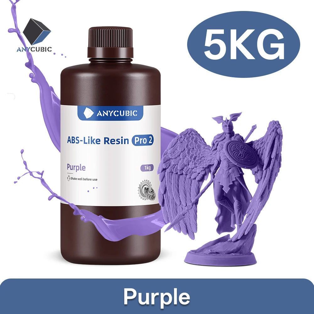 Newest Anycubic ABS-Like+ Resin Pro 2 Rapid UV Curing 405nm Standard Photopolymer Resin ABS 3D Resin High Precision for LCD