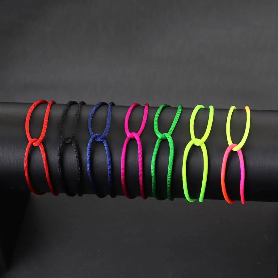 Multicolor 2mm Grade A Thin Rope Bracelet Unisex Handmade Adjustable Simple Silk Cord Braclet Holiday Casual Beach Couple Joias