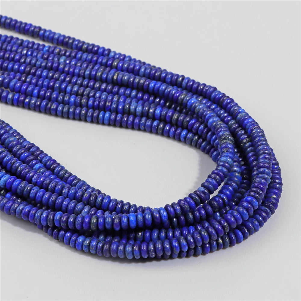 Natural Flat Round Stone Beads Abacus Shape Jaspers Quartzs Gems Beads For DIY Necklace Earrings Jewelry Making Accessori 2*4mm